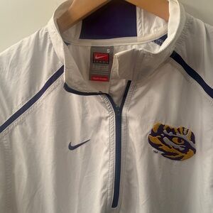 Nike LSU Tigers Quarter Zip NikeFIT Men’s Small Windbreaker